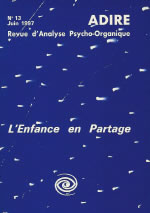 Collectif Enfance en partage (L´) - Revue ADIRE n°13 Librairie Eklectic