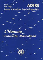 Collectif Homme (L´). Paternité, Masculinité - Revue ADIRE n°14 Librairie Eklectic