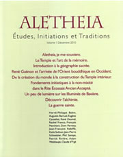 Collectif Aletheia. Etudes, Initiations et Traditions. Volume 1, décembre 2010 Librairie Eklectic