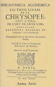 AUGUREL Jean Aurelle Les Trois livres de la Chrysopée  - c´est à dire l´art de faire l´or (...) Librairie Eklectic
