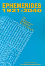 Anonyme éphémérides 1921-2040 (à zéro heure) Librairie Eklectic