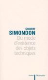 SIMONDON Gilbert Du mode d´existence des objets techniques (nouvelle édition 2012) Librairie Eklectic