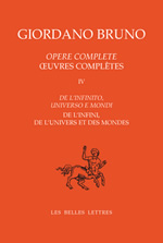 BRUNO Giordano De l´infini, de l´univers et des mondes - Oeuvres italiennes tome IV (bilingue)
 Librairie Eklectic