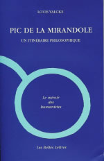 VALCKE Louis Pic de la Mirandole, un itinéraire philosophique Librairie Eklectic