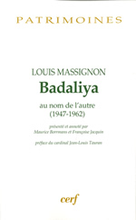 MASSIGNON Louis Badaliya. Au nom de l´autre (1947-1962) Librairie Eklectic