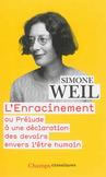 WEIL Simone L´Enracinement. Prélude à une déclaration des devoirs envers l´être humain Librairie Eklectic