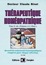 BINET Claude Dr Thérapeutique homéopathique - Tome 2 Librairie Eklectic