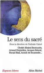 CALME Nathalie (dir.) Le sens du sacré Librairie Eklectic