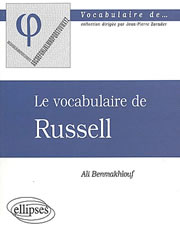 BENMAKHLOUF Ali Vocabulaire de Russell (Le) Librairie Eklectic