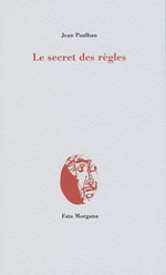 PAULHAN Jean Le secret des règles Librairie Eklectic