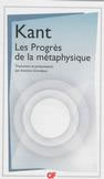 KANT Immanuel Les progrès de la métaphysique.  Librairie Eklectic