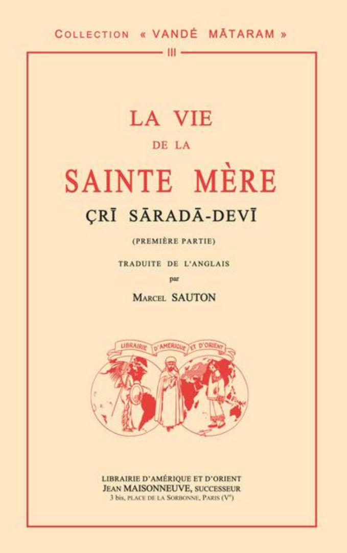Anonyme Vie de la Sainte Mère Cri SARADA DEVI Librairie Eklectic