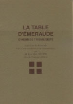 MALLINGER J. Table d´Emeraude d´Hermès Trismégiste (La)  Librairie Eklectic