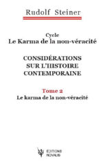 STEINER Rudolf Le Karma de la Non-véracité. Tome 2 (GA 173B) Librairie Eklectic