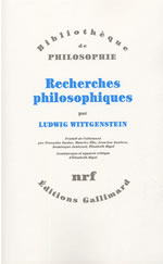 WITTGENSTEIN Ludwig Recherches philosophiques Librairie Eklectic