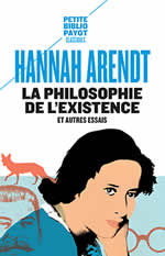 ARENDT Hannah La philosophie de l´existence et autres essais Librairie Eklectic
