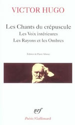 HUGO Victor Les chants du crépuscule - Les voix intérieures - Les Rayons et les ombres Librairie Eklectic