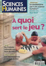 Collectif Sciences Humaines - Revue n°152 : A quoi sert le jeu ? / Christianisme sc. humaine ? (René Girard) Librairie Eklectic