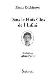 DICKINSON Emily Dans le Huis Clos de l´Infini
 Librairie Eklectic