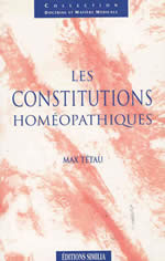 TETAU Max Dr Les Constitutions homéopathiques Librairie Eklectic