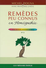 DOGNA Michel Remèdes peu connus en homéopathie (coll. les petits répertoires, n°2) Librairie Eklectic