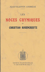ANDREAE J. Valentin Les noces chymiques de Christian Rosencreutz Librairie Eklectic