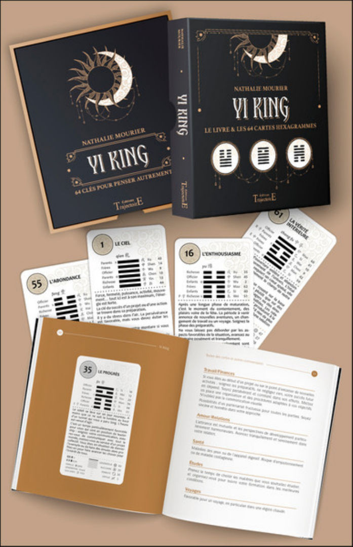 MOURIER Nathalie Yi King. Coffret : le livre et les 64 cartes hexagrammes Librairie Eklectic