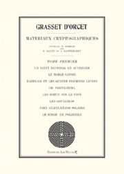 GRASSET D´ORCET Matériaux Cryptographiques, 2 tomes. Librairie Eklectic