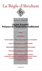 Collectif La règle d´Abraham - Hors série n°1 : septembre 2014. Swami Karpatri, présence de l´hindouisme traditionnel Librairie Eklectic