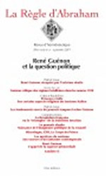 Collectif La Règle d´Abraham Hors série n°2 - René Guénon et la question politique Librairie Eklectic