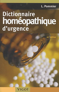 POMMIER Louis Dictionnaire homéopathique d´urgence Librairie Eklectic