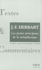 HERBART J.-F. Points principaux de la métaphysique (Les) (1808) Librairie Eklectic