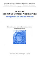 Inconnu Livre des vingt-quatre philosophes (Le). Résurgence d’un texte du IVe siècle -- en réimpression Librairie Eklectic
